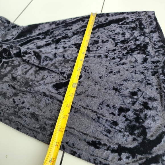 ZARA Women's Crushed Velvet Twist Front Backless Mini Dress Black Stretch XS - Picture 11 of 14